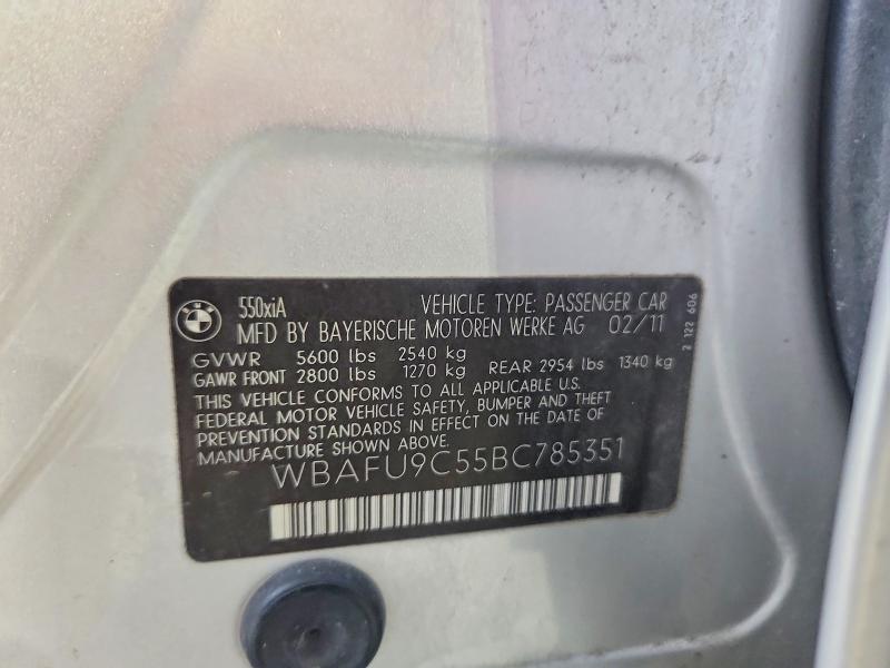 65643626 :رقم المزاد ، WBAFU9C55BC785351 vin ، 2011 Bmw 550 مزاد بيع