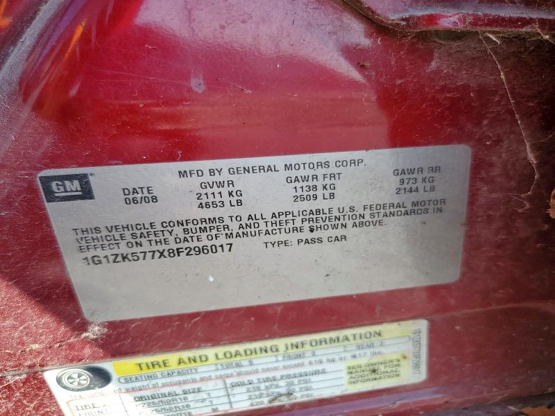 Продаж на аукціоні авто 2008 Chevrolet Malibu, vin: 1G1ZK577X8F296017, номер лоту: 63611036