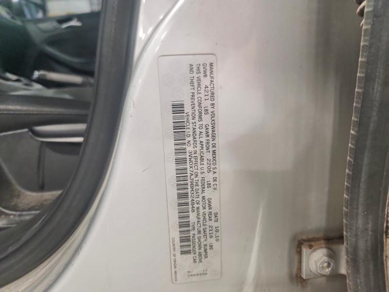 Aukcja sprzedaży 2011 Volkswagen Jetta, vin: 3VWDX7AJ9BM324848, numer aukcji: 66405386