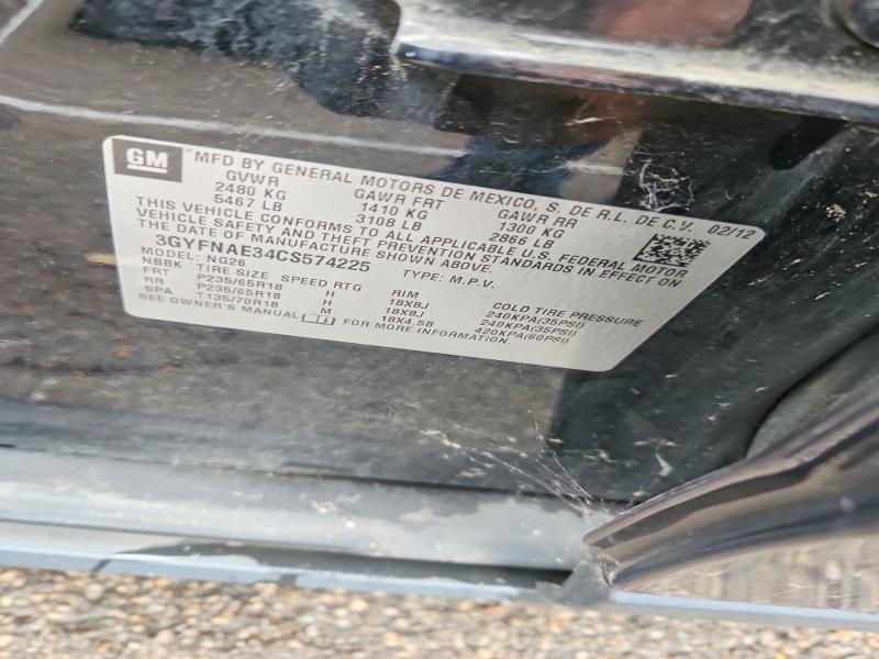 Aukcja sprzedaży 2012 Cadillac Srx, vin: 3GYFNAE34CS574225, numer aukcji: 65260866