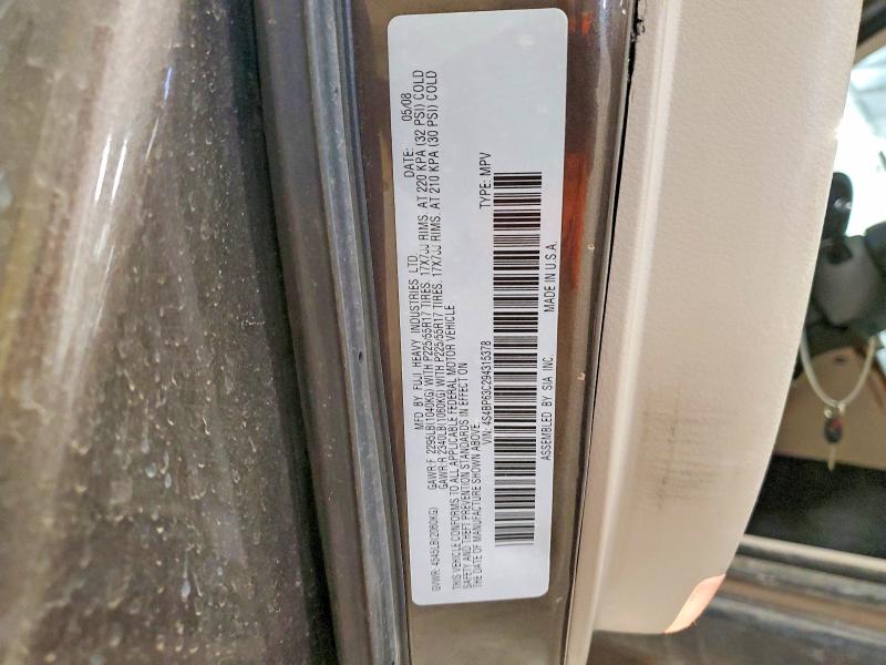 Продажа на аукционе авто 2009 Subaru Outback, vin: 4S4BP63C294315378, номер лота: 62971326