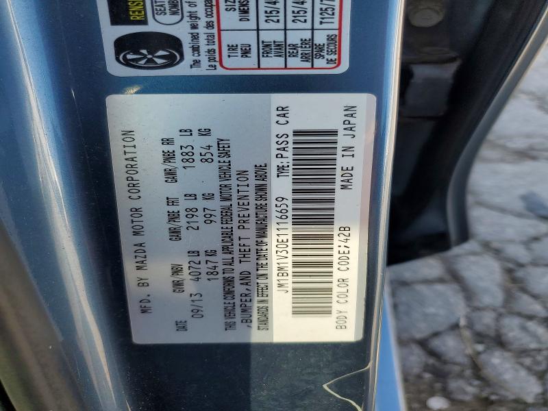 Aukcja sprzedaży 2014 Mazda 3, vin: JM1BM1V30E1116659, numer aukcji: 66349796