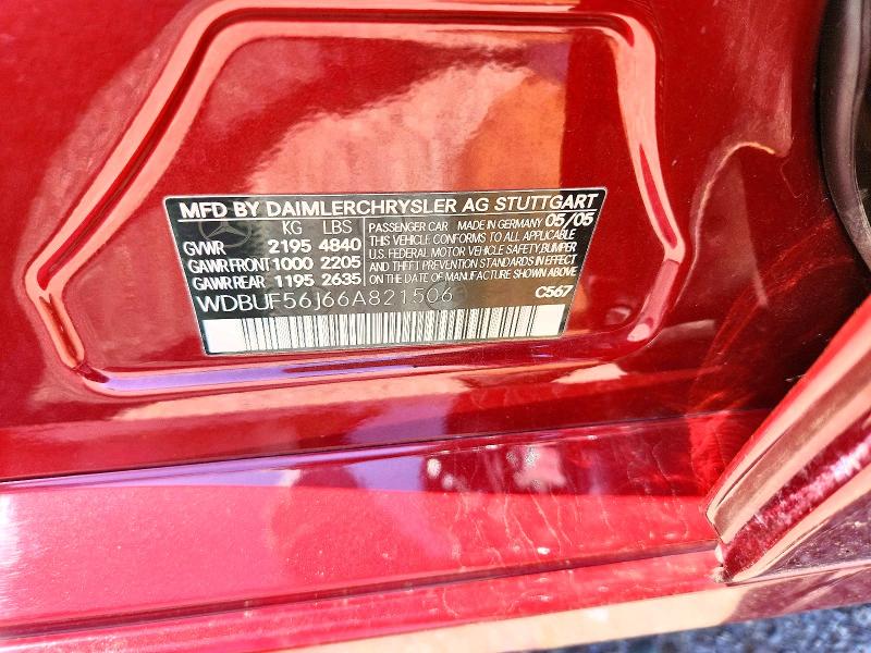 Продаж на аукціоні авто 2006 Mercedes-benz E, vin: WDBUF56J66A821506, номер лоту: 63806706