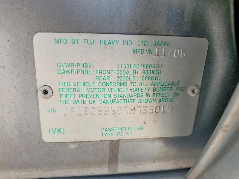 Продаж на аукціоні авто 2007 Subaru Forester, vin: JF1SG63607H735019, номер лоту: 64296286