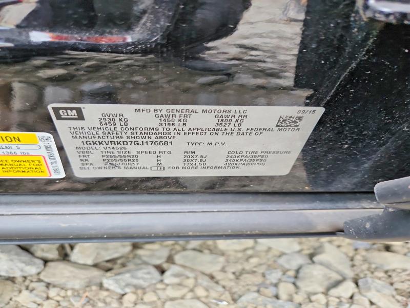Aukcja sprzedaży 2016 Gmc Acadia, vin: 1GKKVRKD7GJ176681, numer aukcji: 64588176