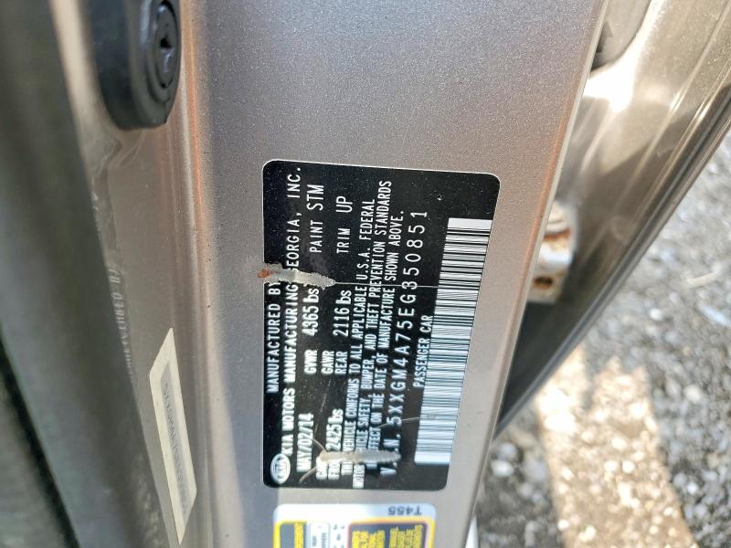 Aukcja sprzedaży 2014 Kia Optima, vin: 5XXGM4A75EG350851, numer aukcji: 63935466