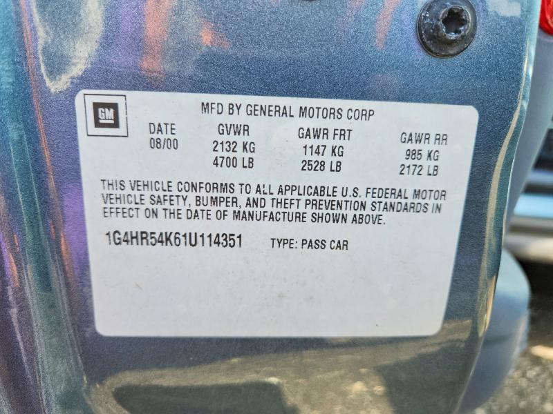 Aukcja sprzedaży 2001 Buick Lesabre, vin: 1G4HR54K61U114351, numer aukcji: 66309686