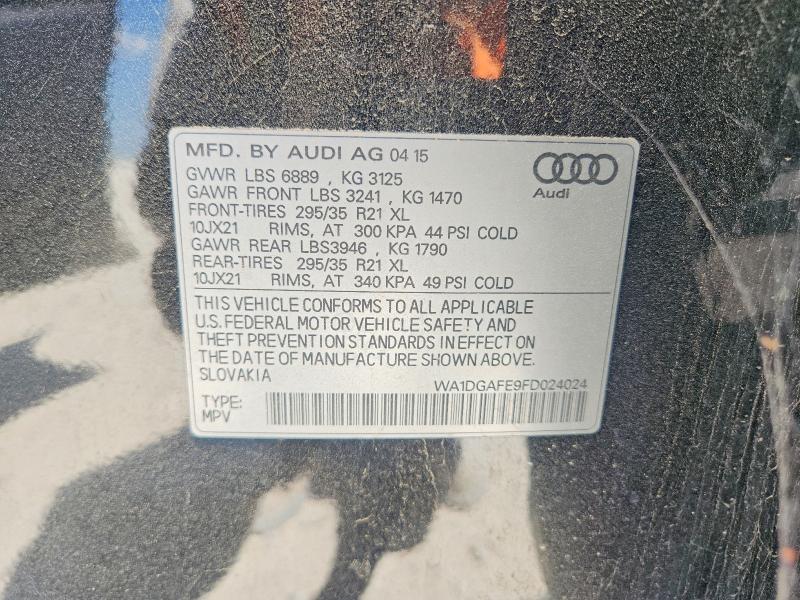 Aukcja sprzedaży 2015 Audi Q7, vin: WA1DGAFE9FD024024, numer aukcji: 65083506