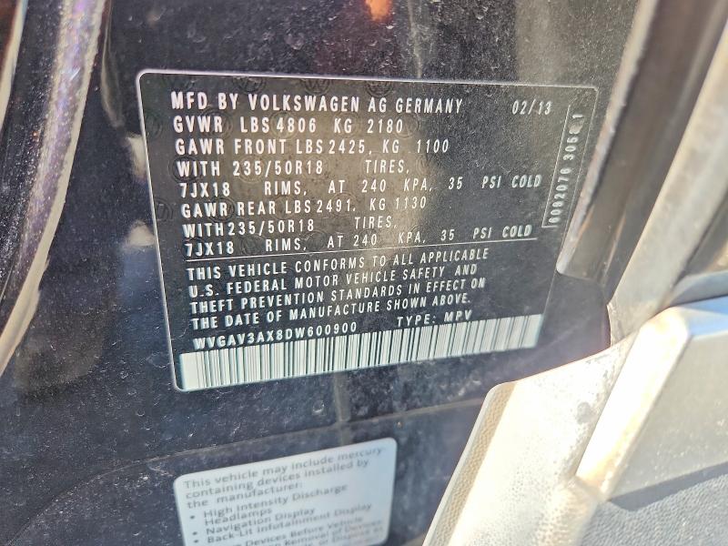 Продаж на аукціоні авто 2013 Volkswagen Tiguan, vin: WVGAV3AX8DW600900, номер лоту: 65267316