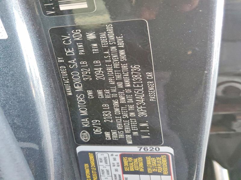 Aukcja sprzedaży 2020 Kia Forte, vin: 3KPF34AD5LE138736, numer aukcji: 64081996