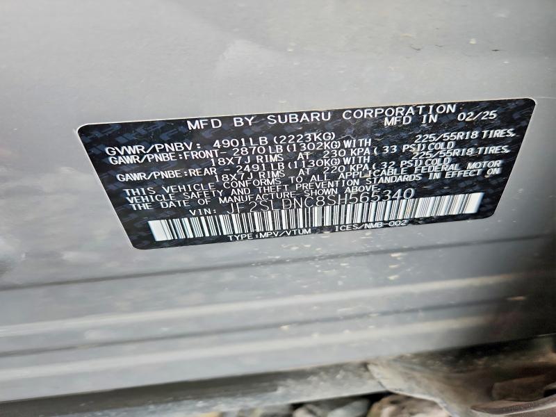 Продажа на аукционе авто 2025 Subaru Forester, vin: JF2SLDNC8SH565340, номер лота: 61683266