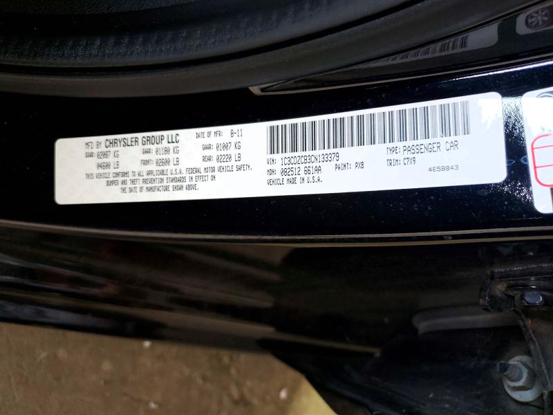 65915986 :رقم المزاد ، 1C3CDZCB3CN133379 vin ، 2012 Dodge Avenger مزاد بيع