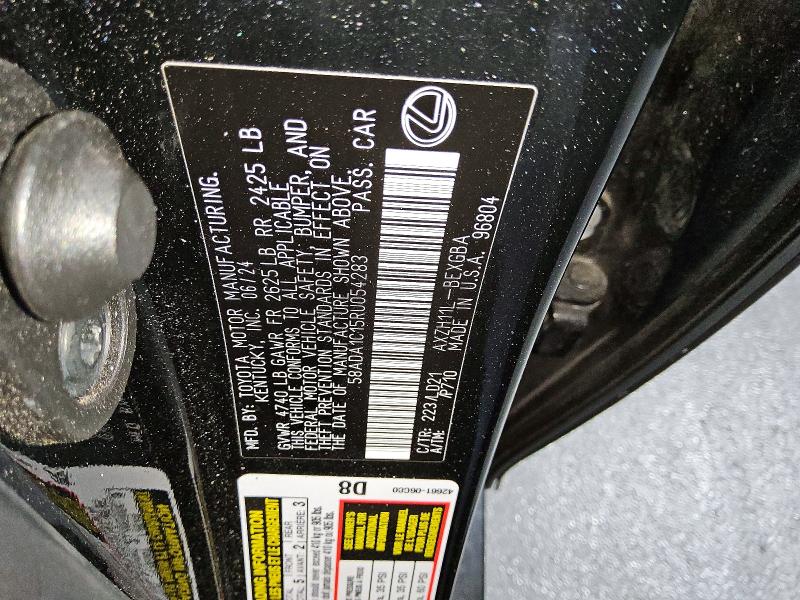 Aukcja sprzedaży 2024 Lexus Es 300h, vin: 58ADA1C15RU054283, numer aukcji: 64887976