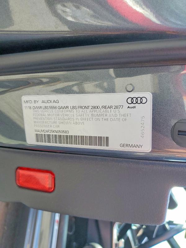 Aukcja sprzedaży 2019 Audi A6, vin: WAUM2AF25KN050583, numer aukcji: 65349916