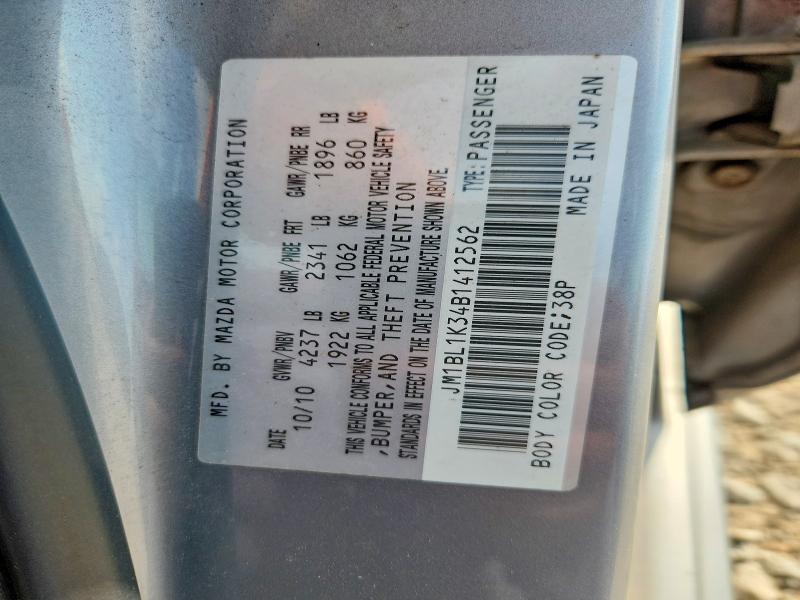 Продаж на аукціоні авто 2011 Mazda Speed, vin: JM1BL1K34B1412562, номер лоту: 65760896