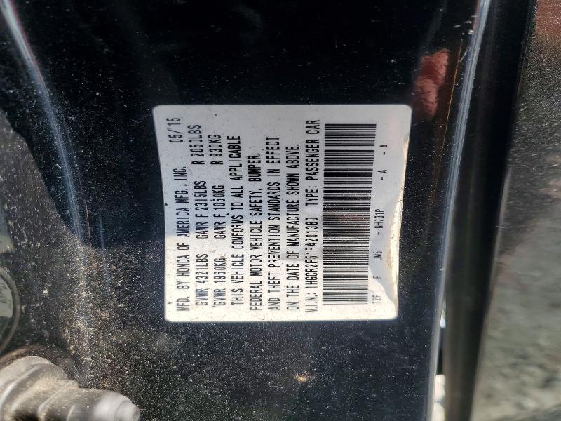 Продажа на аукционе авто 2015 Honda Accord, vin: 1HGCR2F51FA201380, номер лота: 64738106