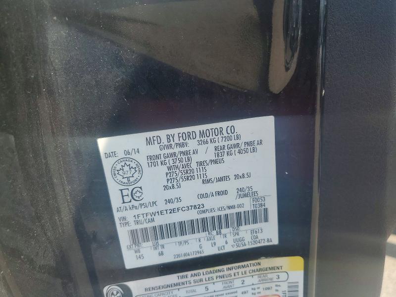 64133546 :رقم المزاد ، 1FTFW1ET2EFC37823 vin ، 2014 Ford F150 مزاد بيع