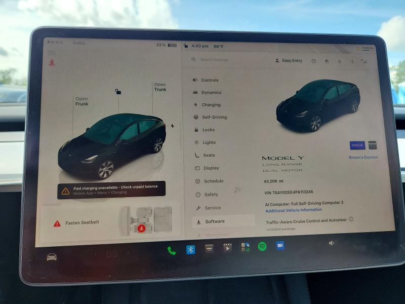 Продаж на аукціоні авто 2023 Tesla Model Y, vin: 7SAYGDEE4PA113245, номер лоту: 64270036
