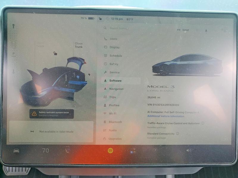 Auction sale of the 2024 Tesla Model 3, vin: 5YJ3E1EA2RF828989, lot number: 65024176