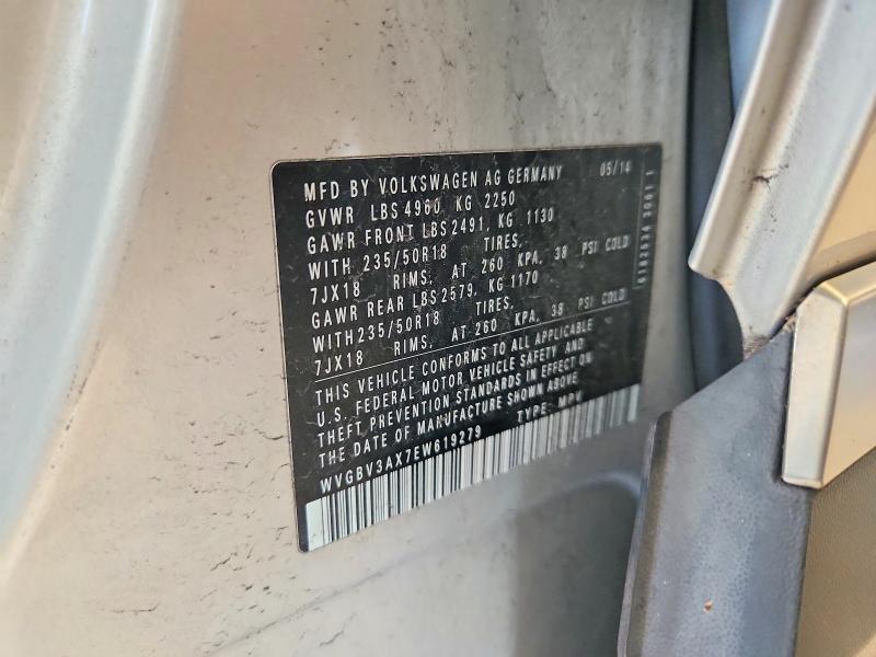 64299266 :رقم المزاد ، WVGBV3AX7EW619279 vin ، 2014 Volkswagen Tiguan مزاد بيع