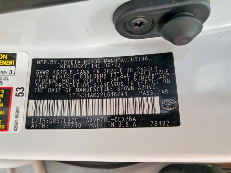 Продажа на аукционе авто 2023 Toyota Camry, vin: 4T1K31AK2PU616741, номер лота: 64032936