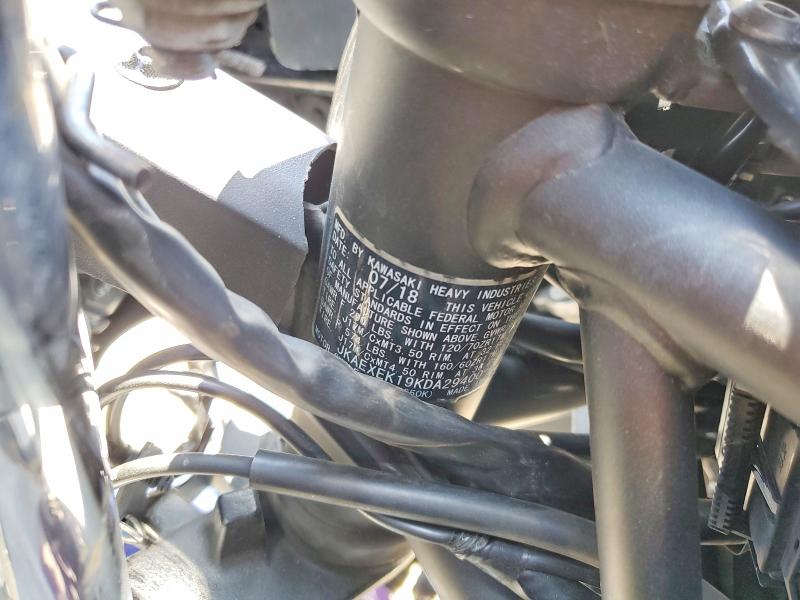 63858676 :رقم المزاد ، JKAEXEK19KDA29400 vin ، 2019 Kawasaki Ex650 مزاد بيع