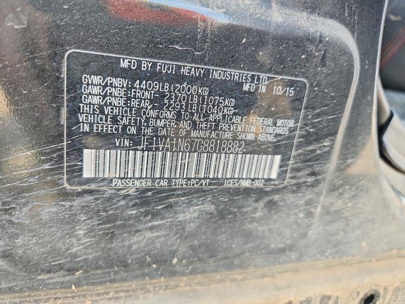 Aukcja sprzedaży 2016 Subaru Wrx, vin: JF1VA1N67G8818882, numer aukcji: 63241886