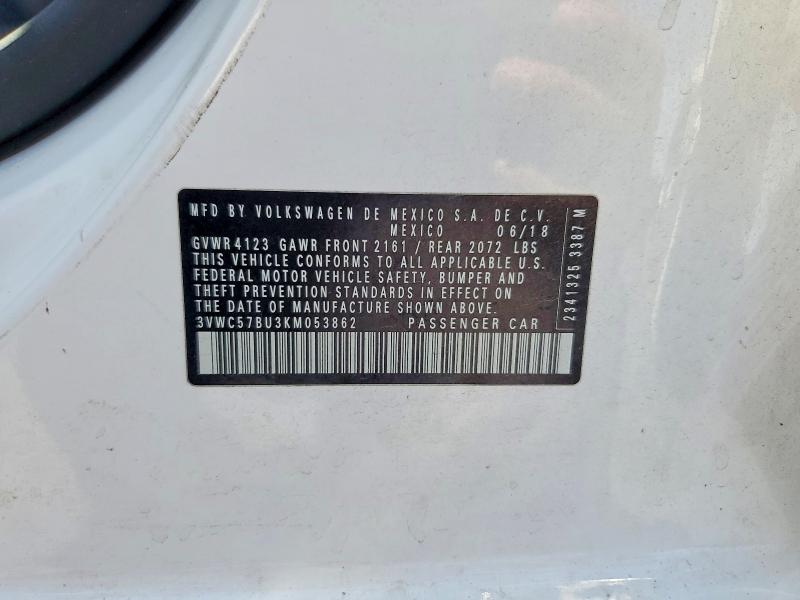 Aukcja sprzedaży 2019 Volkswagen Jetta, vin: 3VWC57BU3KM053862, numer aukcji: 63403726