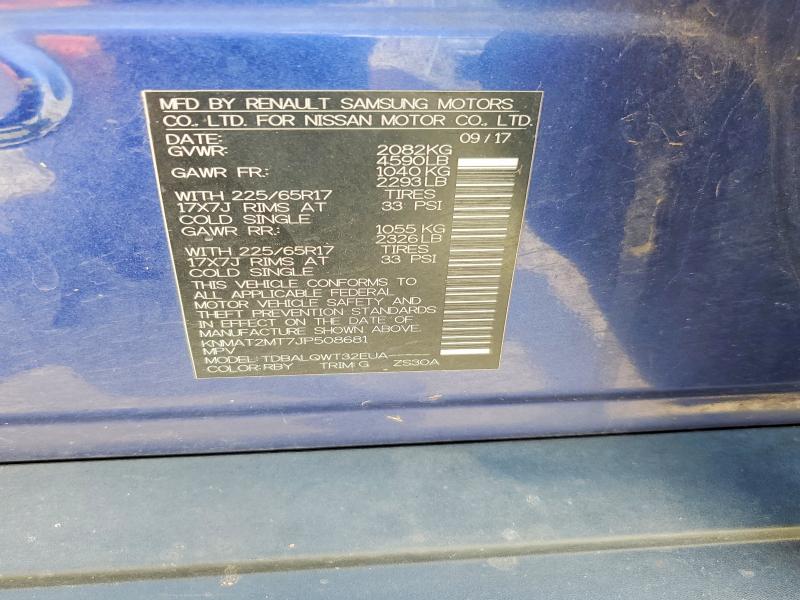 Продажа на аукционе авто 2018 Nissan Rogue, vin: KNMAT2MT7JP508681, номер лота: 66109726