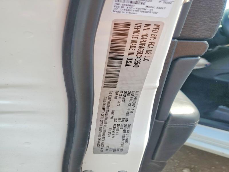 64220666 :رقم المزاد ، 1C4RJFAG5LC402540 vin ، 2020 Jeep Grand Cherokee مزاد بيع