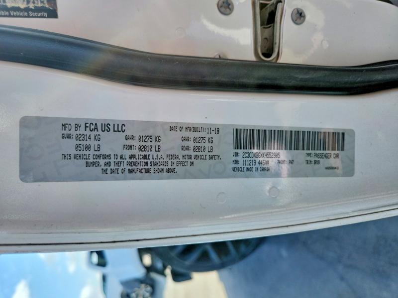 Aukcja sprzedaży 2019 Dodge Charger, vin: 2C3CDXBGXKH552905, numer aukcji: 65032806