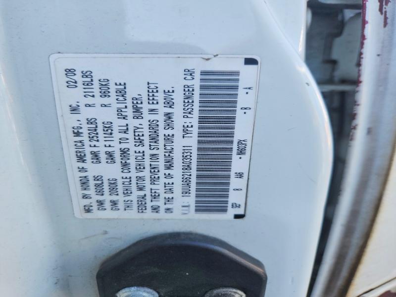 2008 Acura Tl მანქანა იყიდება აუქციონზე, vin: 19UUA66218A035311, აუქციონის ნომერი: 66447346