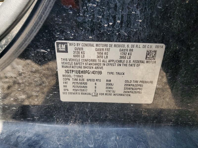Aukcja sprzedaży 2015 Gmc Sierra, vin: 3GTP1UEH8FG143199, numer aukcji: 63676566