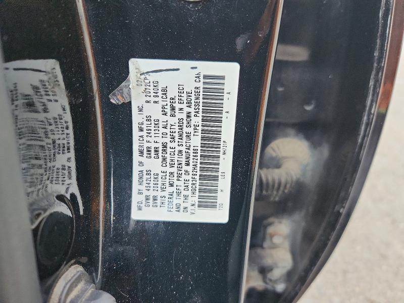 Продажа на аукционе авто 2017 Honda Accord, vin: 1HGCR3F92HA026861, номер лота: 66180246