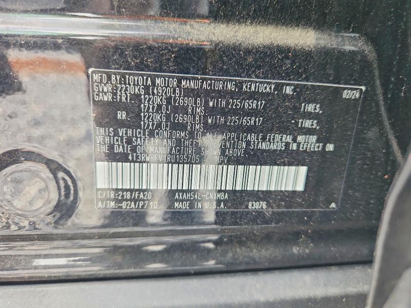Aukcja sprzedaży 2024 Toyota Rav4 Hybrid, vin: 4T3RWRFV1RU135705, numer aukcji: 65864456