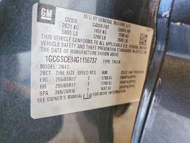 Aukcja sprzedaży 2016 Chevrolet Colorado, vin: 1GCGSCE34G1156737, numer aukcji: 64853846
