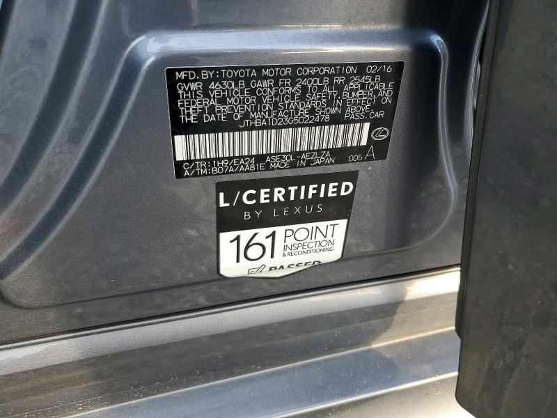 Продажа на аукционе авто 2016 Lexus Is, vin: JTHBA1D23G5022478, номер лота: 66667346