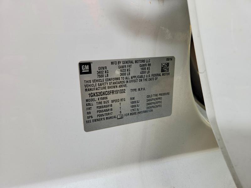 Продаж на аукціоні авто 2015 Gmc Yukon Xl, vin: 1GKS2GKC6FR191032, номер лоту: 66616686