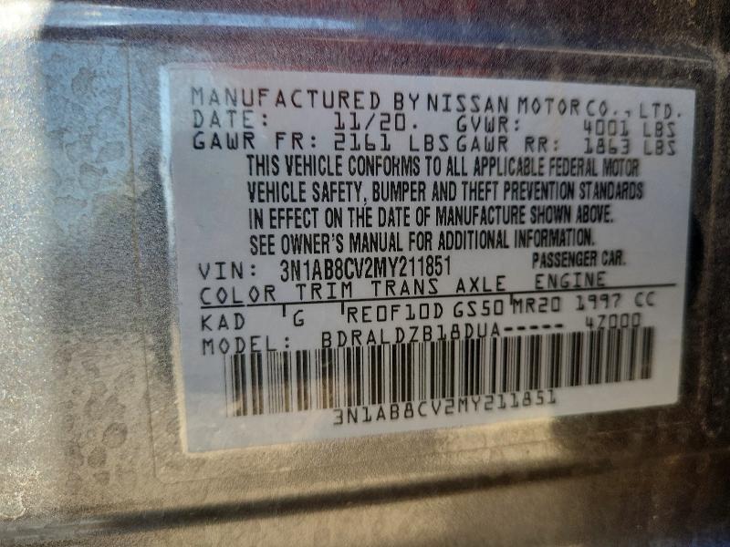 Aukcja sprzedaży 2021 Nissan Sentra, vin: 3N1AB8CV2MY211851, numer aukcji: 64146626