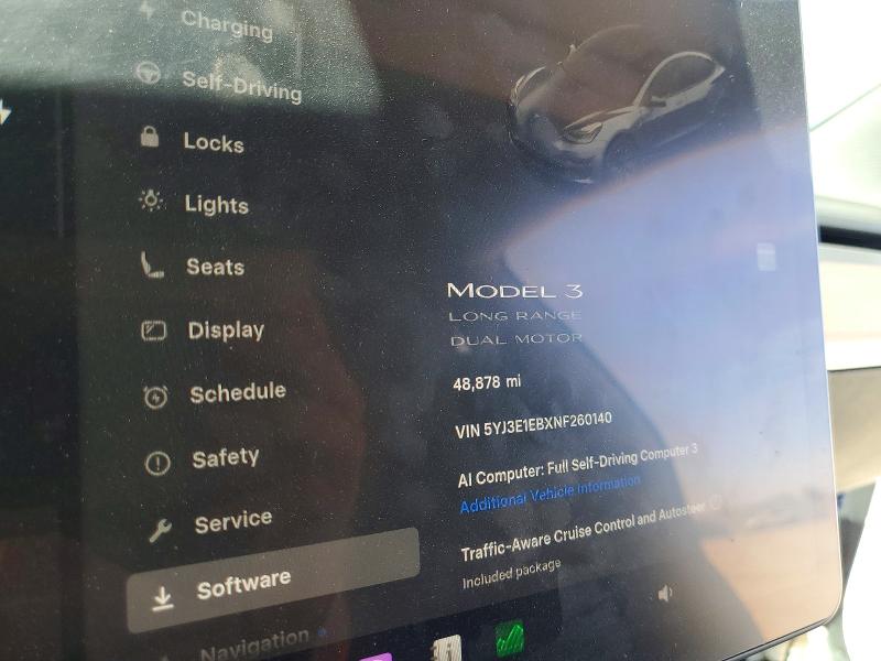 Aukcja sprzedaży 2022 Tesla Model 3, vin: 5YJ3E1EBXNF260140, numer aukcji: 65213616
