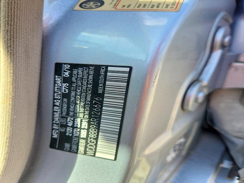Aukcja sprzedaży 2010 Mercedes-benz C, vin: WDDGF8BB9AR126676, numer aukcji: 65796606
