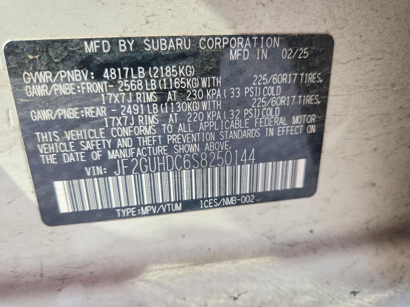 Продажа на аукционе авто 2025 Subaru Crosstrek, vin: JF2GUHDC6S8250144, номер лота: 65279676