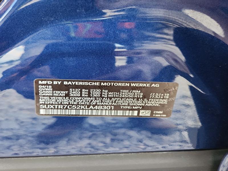 Продажа на аукционе авто 2019 Bmw X3, vin: 5UXTR7C52KLA48301, номер лота: 65099886
