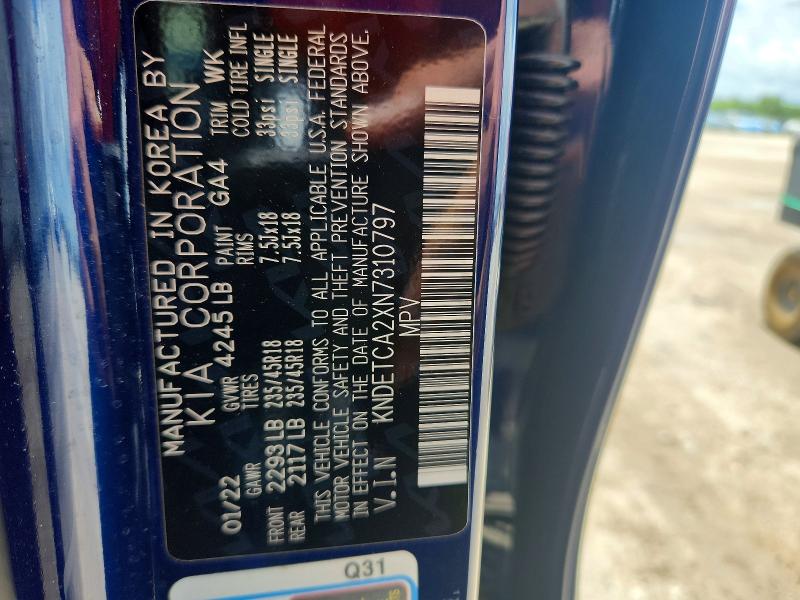 63313906 :رقم المزاد ، KNDETCA2XN7310797 vin ، 2022 Kia Seltos مزاد بيع