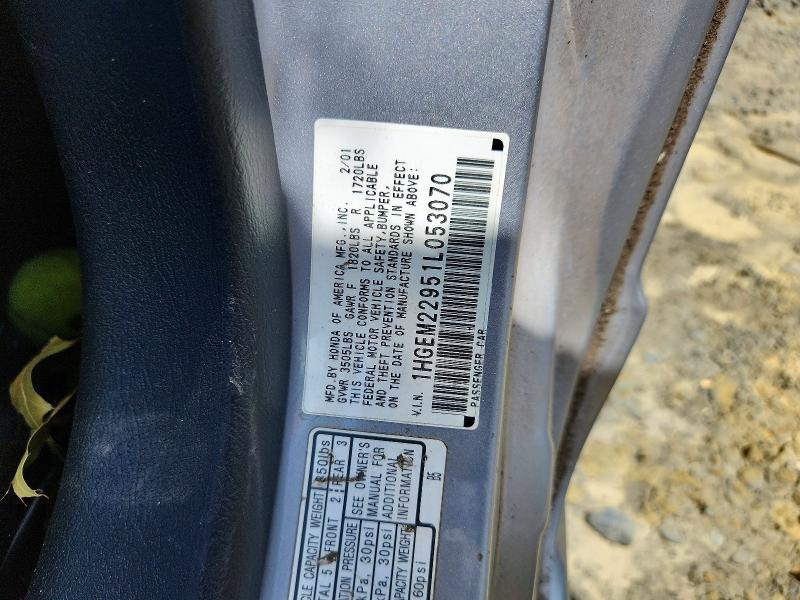 Продаж на аукціоні авто 2001 Honda Civic, vin: 1HGEM22951L053070, номер лоту: 63903826