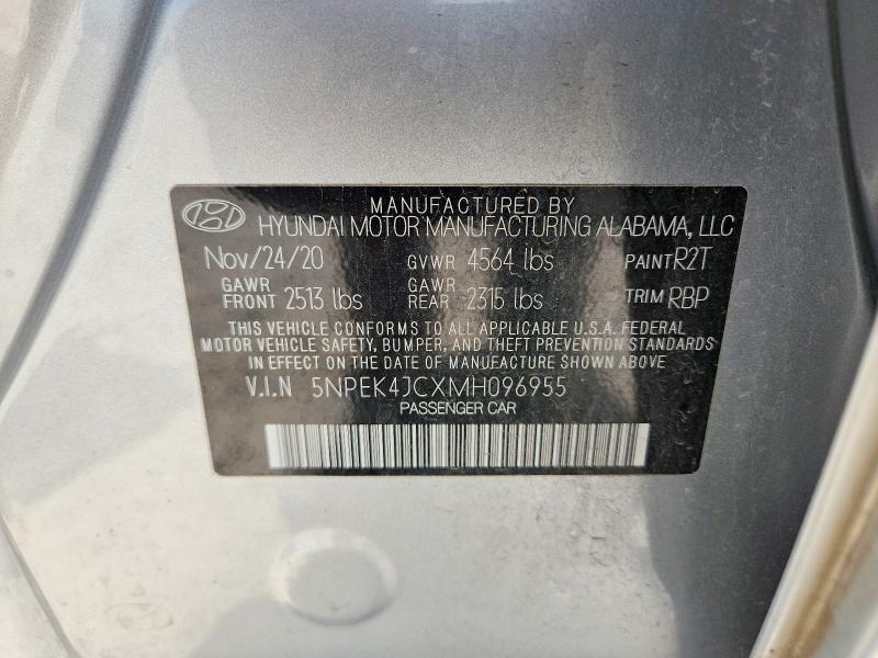 Продажа на аукционе авто 2021 Hyundai Sonata, vin: 5NPEK4JCXMH096955, номер лота: 63099716
