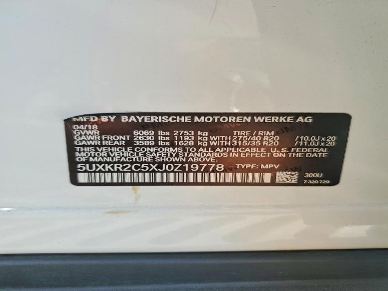 Aukcja sprzedaży 2018 Bmw X5, vin: 5UXKR2C5XJ0Z19778, numer aukcji: 66402726
