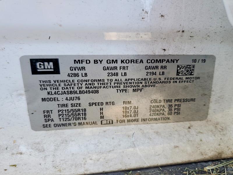 Продаж на аукціоні авто 2020 Buick Encore, vin: KL4CJASB9LB049408, номер лоту: 64726266
