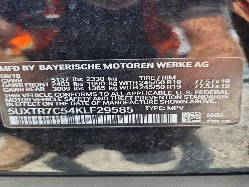 Продаж на аукціоні авто 2019 Bmw X3, vin: 5UXTR7C54KLF29585, номер лоту: 64953656