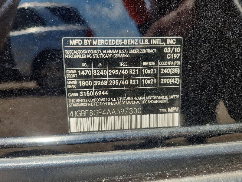 Продаж на аукціоні авто 2010 Mercedes-benz Gl, vin: 4JGBF8GE4AA597300, номер лоту: 67101696